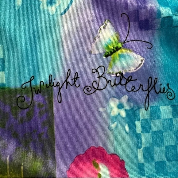 AIR Play Sport Multi Color Butterfly Strappy Mini Slip Dress - Picture 9 of 13